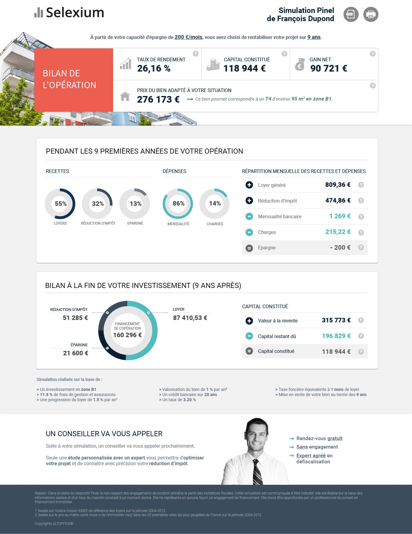 Exemple de simulation